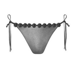 AGENT PROVOCATEUR bas de maillot de bain string Maiya Noir/Argent - Taille 2