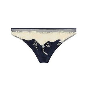 LISE CHARMEL tanga en soie Splendeur Soie Bleu marine - Taille 0