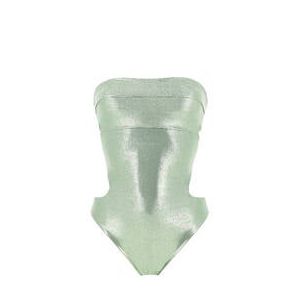 PAIN DE SUCRE maillot de bain 1 pièce bustier reversible Marcia sans armatures Metavers Vert d'eau - Taille XS