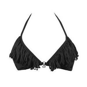 BANANA MOON haut de maillot de bain triangle Lenno Fringes Noir - Taille XS