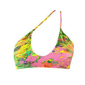 LULI FAMA haut de maillot de bain brassière réversible Vice City Multicolore - Taille XS