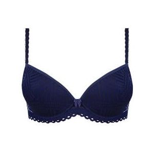 ANTIGEL soutien-gorge coques en dentelle Tressage Graphic Bleu marine - Taille 85A