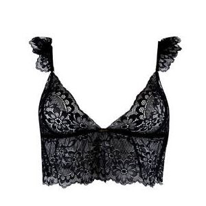 NETTE ROSE soutien-gorge sans armatures en dentelle Harley Noir - Taille XS