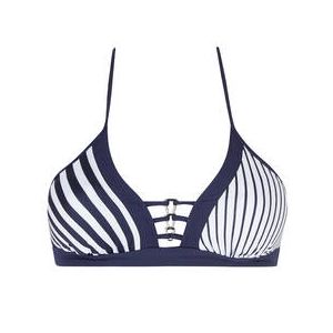 LISE CHARMEL haut de maillot de bain triangle Rayure en Ligne Bleu/Blanc - Taille 1