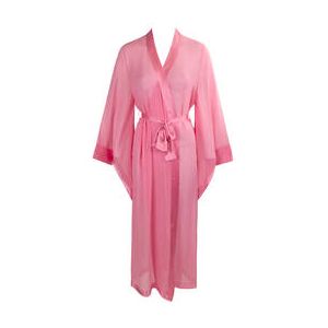 MARJOLAINE kimono long Chrom&eacute;a en soie Calista Rose - Taille XS