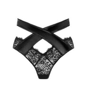 AGENT PROVOCATEUR slip ouvert en dentelle Vicki Noir - Taille 1