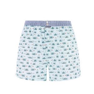 ARTHUR cale&ccedil;on suspensoir homme en coton Bandol Bleu drag&eacute;e - Taille S