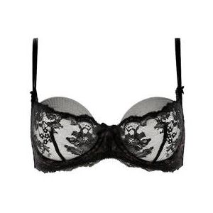 DITA VON TEESE soutien-gorge balconnet en dentelle Yva Noir - Taille 85B