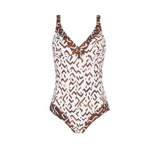 ANTIGEL maillot de bain 1 pièce sans armatures La Chamane Blanc/Sable - Taille 85C