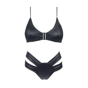 ACQUADICOCCO maillot de bain 2 pièces brassière ouverture frontale Zebrato Noir - Taille S
