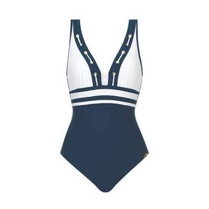 SUNFLAIR maillot de bain 1 pi&egrave;ce d&eacute;collet&eacute; sans armatures Hainan Bleu - Taille 40/B