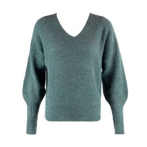 OSCALITO pull col V en alpaga Lipari Bleu argent - Taille 2