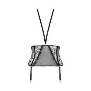MAISON CLOSE serre-taille porte-jarretelles Accroche Coeur Noir - Taille XXS/XS