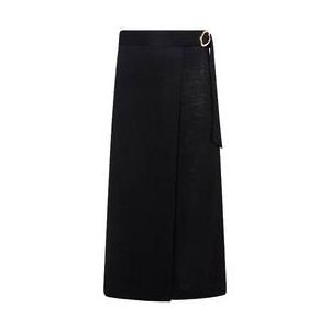 CHANTELLE jupe par&eacute;o de plage en lin Icon Noir - Taille XS