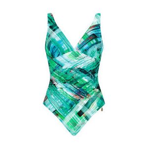 SUNFLAIR maillot de bain 1 pi&egrave;ce sans armatures Tenerife Bleu Marine/Vert - Taille 40/A