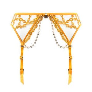 SHIKKOSA porte-jarretelles Chains Jaune - Taille XS