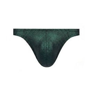 ES COLLECTION slip taille basse homme C-Through Bee Nest Vert fonc&eacute; - Taille S