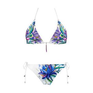 ACQUADICOCCO maillot de bain 2 pi&egrave;ces triangle Watercolor Blanc/Bleu - Taille S