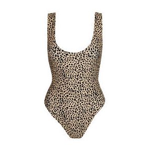 SARDA maillot de bain 1 pi&egrave;ce sans armatures r&eacute;versible Pryce Beige/Noir - Taille XS