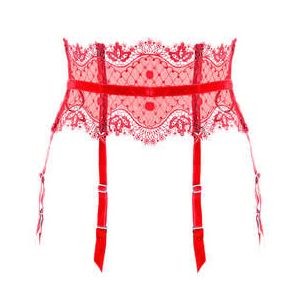 DITA VON TEESE porte-jarretelles 6 attaches Vedette Rouge - Taille 36