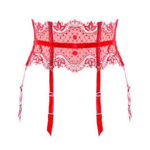 DITA VON TEESE porte-jarretelles 6 attaches Vedette Rouge - Taille 36