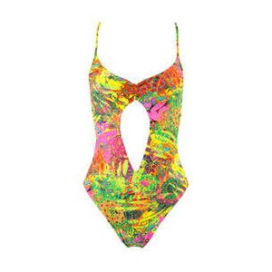 LULI FAMA maillot de bain 1 pièce dos nu sans armatures Vice City Multicolore - Taille XS