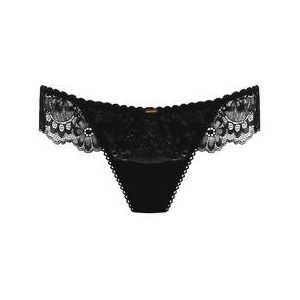NETTE ROSE tanga en dentelle Harley Noir - Taille XS