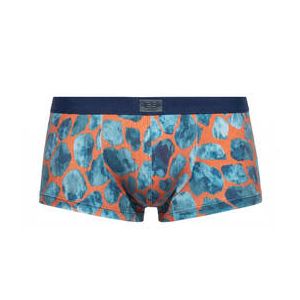 ES COLLECTION boxer homme Soft Stones Bleu/Orange - Taille S