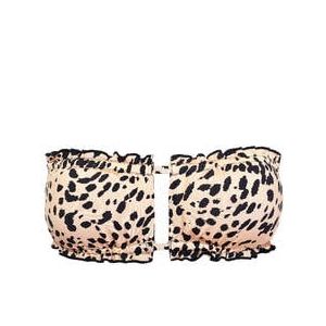 VERDISSIMA haut de maillot de bain bandeau Animal Print Noir/Nude - Taille 80B