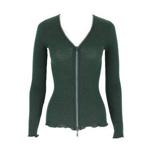 OSCALITO gilet à strass en laine et soie Roma Vert foncé - Taille 2