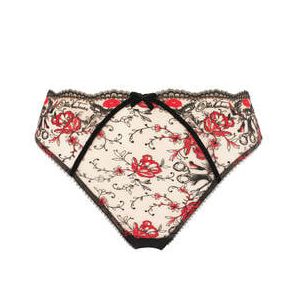 DITA VON TEESE culotte haute Novelteese Noir/Rouge - Taille 36