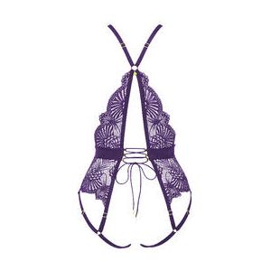 ATELIER AMOUR body harnais ouvert en dentelle Enlace moi Violet - Taille TU