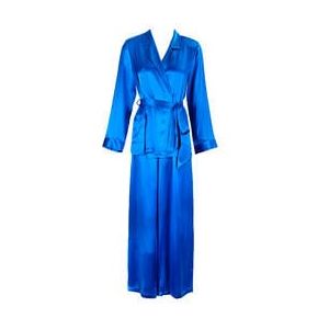 MARJOLAINE pyjama en soie Becky Bleu électrique - Taille 36