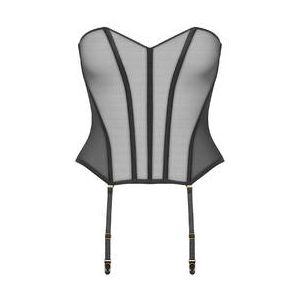 MAISON CLOSE corset porte-jarretelles L'Amoureuse Noir - Taille S