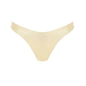 LULI FAMA bas de maillot de bain slip échancré Cosita Buena Or - Taille S