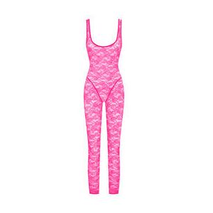MAISON CLOSE catsuit en dentelle Flashback N&eacute;on Rose - Taille XS