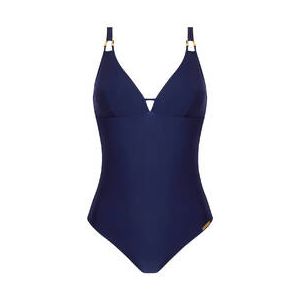 LISE CHARMEL maillot de bain 1 pièce sans armatures Classe Nautique Bleu marine - Taille 85C