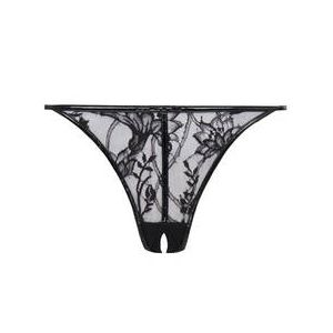 AGENT PROVOCATEUR culotte ouverte en dentelle Alyss Noir - Taille 36