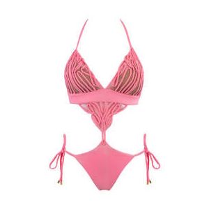 MARJOLAINE maillot de bain 1 pi&egrave;ce trikini sans armatures Asma Swim Rose - Taille XS