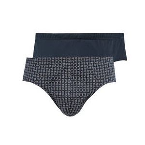 CALIDA pack de 2 slips homme en coton Prints Benefit Blanc/Vert - Taille S