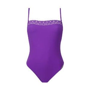 LISE CHARMEL maillot de bain 1 pièce bustier sans armatures Ajourage Couture Mauve - Taille 1