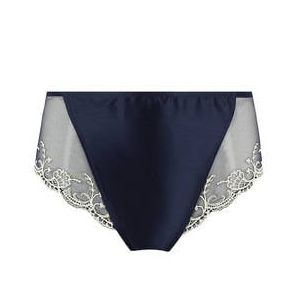 LISE CHARMEL culotte haute en soie Splendeur Soie Bleu marine - Taille 1