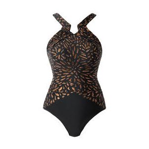 MIRACLESUIT maillot de bain 1 pi&egrave;ce gainant Aphrodite sans armatures Costa d'Oro Noir/Bronze - Taille 38