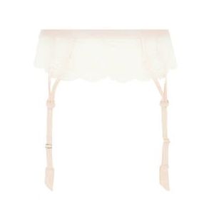 MAISON LEJABY porte-jarretelles en dentelle La Manufacture Blanc/Rose - Taille XS