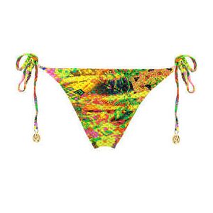 LULI FAMA bas de maillot de bain slip lacets réversible Vice City Multicolore - Taille XS