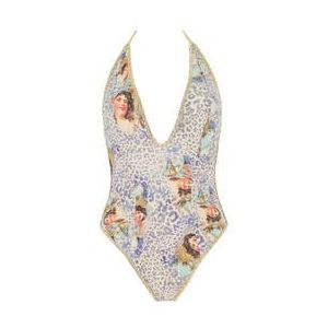 PAIN DE SUCRE maillot de bain 1 pièce dos nu Moon sans armatures Cuba Bleu/Beige - Taille XS