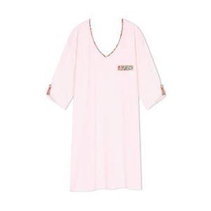 LE CHAT chemise de nuit en coton Garden Rose p&acirc;le - Taille 36