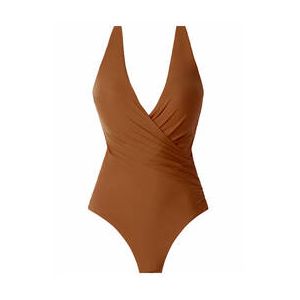 MIRACLESUIT maillot de bain 1 pièce gainant Wrapsody sans armatures Rock Solid Bronze - Taille 40