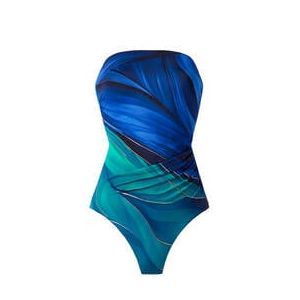 MIRACLESUIT maillot de bain 1 pièce bustier gainant Avanti armatures Maldiva Bleu Marine/Turquoise - Taille 40