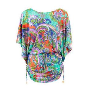LULI FAMA tunique de plage In the Groove Multicolore - Taille XS